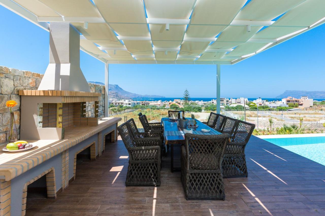 Villa Anemeli - Luxury Pool Villa With Gorgeous Seaview Kíssamos Exterior foto